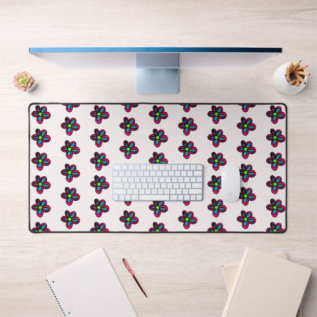 Cute pink flower desk mat (Office 1)