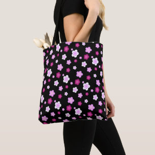 Cute pink flower floral gradient Pattern  Tote Bag