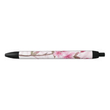 Cute Pink Flower Floral Pen Stationery