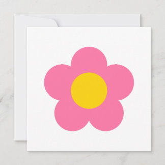 Cute pink flower invitation