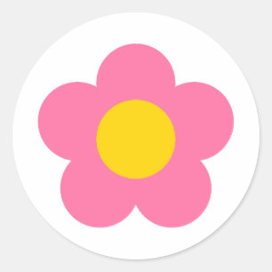 Cute pink flower sticker