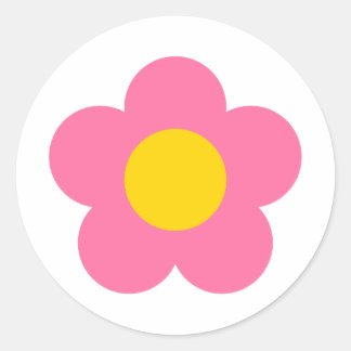 Cute pink flower sticker