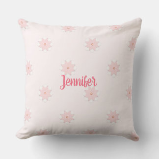 Cute Pink Flowers Double-faced Throw Pillow
