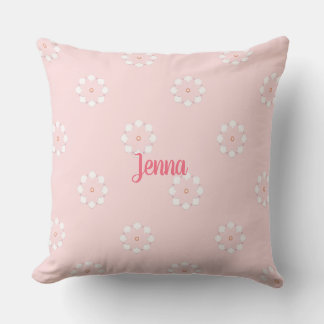 Cute Pink Flowers Double-faced Throw Pillow