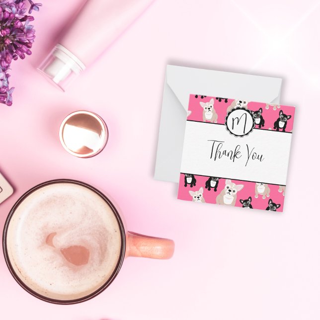 Cute Pink French Bulldog Pattern Card (Creator Uploaded)