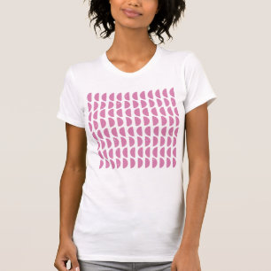 Cute Pink Geometric Shapes Block Print Pattern T-Shirt
