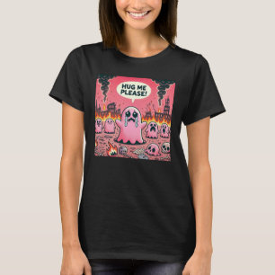 Cute Pink Ghost: Hug Me! :( #13 T-Shirt