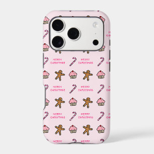 Cute Pink Gingerbread & Sweets Phone Case