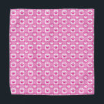 Cute Pink Gingham with Paw Prints Bandana<br><div class="desc">Pamper your pet with this timeless pink gingham with paws patterned bandanna!</div>