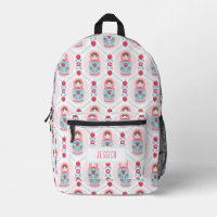 Cute Pink Girls Nesting Doll Pattern