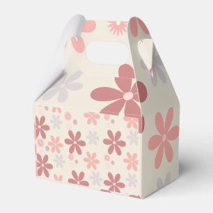 cute pink girly flower favour box