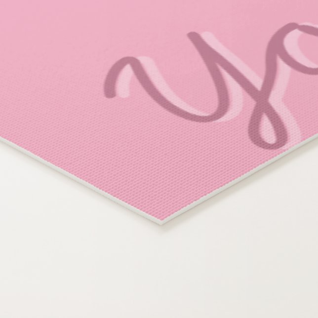 Cute Pink Girly Yoga Mat (Detail)