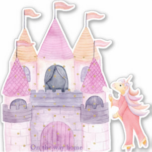Cute Pink Glitter Watercolor Unicorn  