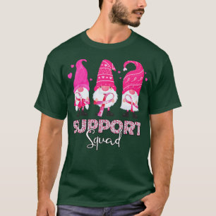 Cute Pink Gnomies Support Squad Awareness T-Shirt