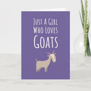 Cute Pink Goat Cards For Baby Girls For Kids Farm