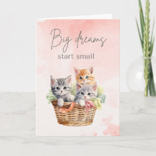 Cute Pink Good Luck  Card