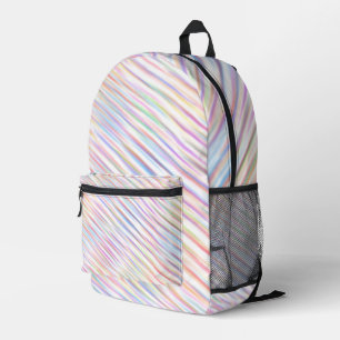 Cute Pink gradient colourful space galaxy girls Printed Backpack