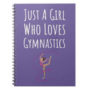 Cute Pink Gymnastics Gifts For Baby Girls Kids Notebook