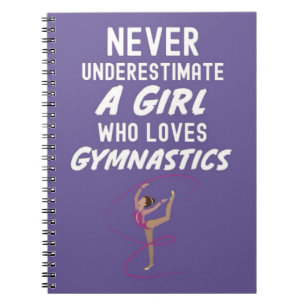 Cute Pink Gymnastics Gifts For Baby Girls Kids Notebook