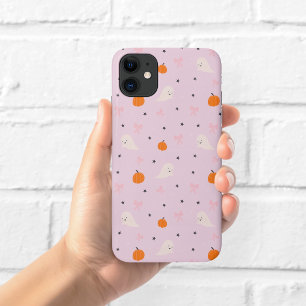 Cute Pink Halloween Ghost Pattern Phone Case