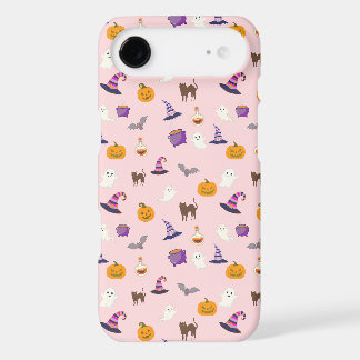 Cute Pink Halloween Seamless Pattern - Spooky