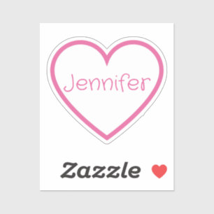 Cute Pink Hand Written Font Name Heart