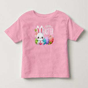 Cute, pink Happy Easter bunny Mug Toddler T-Shirt