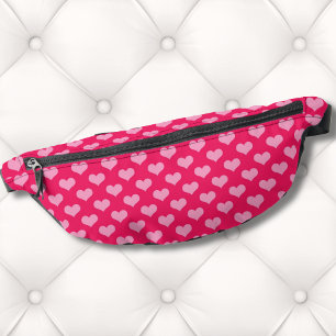 Cute Pink Heart Pattern Bum Bags