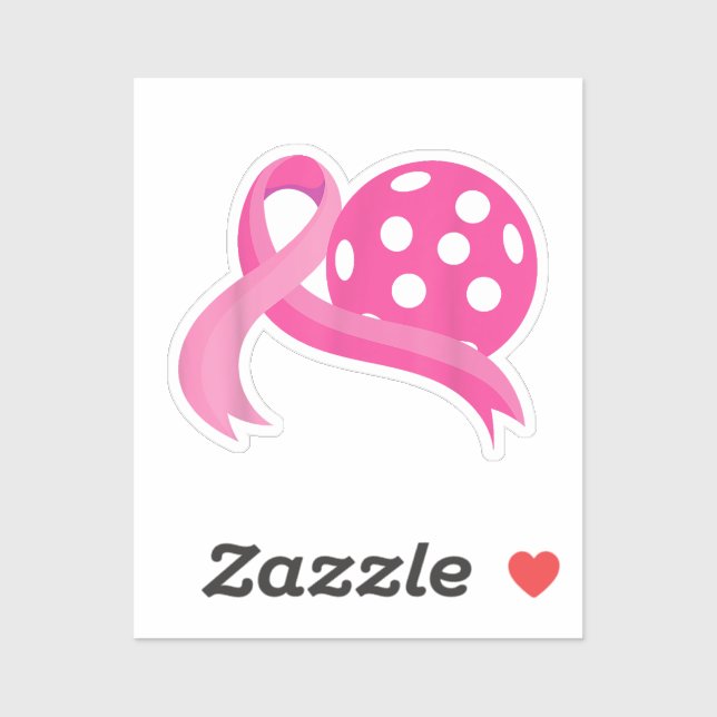 Cute Pink Heart Ribbon Pickleball Breast Cancer Aw (Sheet)