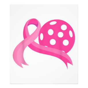 Cute Pink Heart Ribbon Pickleball Breast Cancer Aw Photo Print
