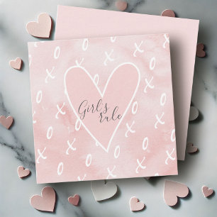 Cute Pink Heart Valentines Day Card