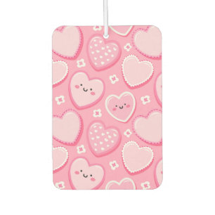 Cute Pink Hearts and flowers Air Freshener