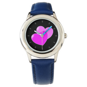 Cute Pink Hearts Beautiful Children's Watch