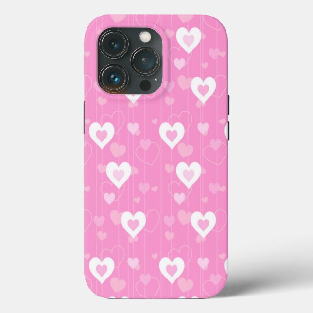 Cute Pink Hearts   Case-Mate iPhone Case (Back)