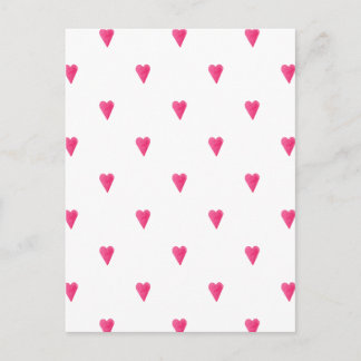 Cute Pink Hearts Love Card. Postcard