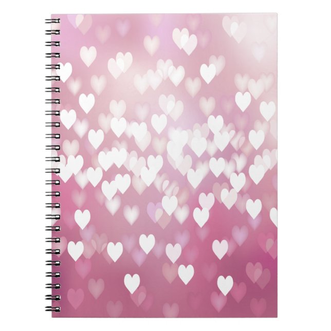 Cute Pink Hearts Notebook (Front)