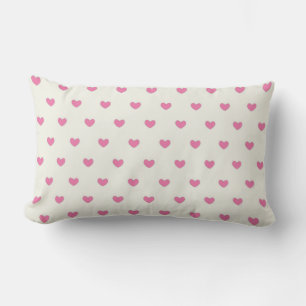Cute Pink Hearts Pattern Lumbar Cushion