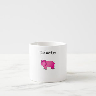 Cute pink hippo espresso cup