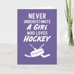 Cute Pink Hockey Cards For Girls For Kids Player