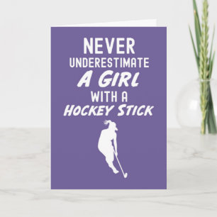 Cute Pink Hockey Cards For Girls Sports Player Kid