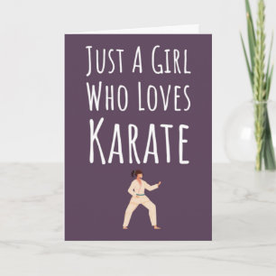 Cute Pink Karate Cards For Baby Girls Kids Martial