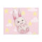 Cute pink Kawaii Bunny rabbit falling from stars