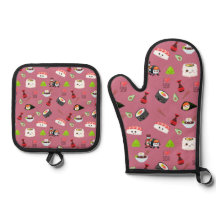 Cute Pink Kawaii Sushi Patterned