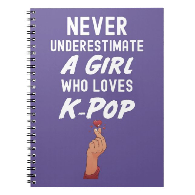 Cute Pink Kpop Gifts Girl Kawaii Korea Pop Notebook (Front)