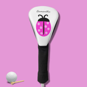 Cute Pink Ladybug Name  Golf Head Cover