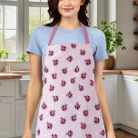 Cute Pink Ladybug Polka Dot Hearts Pattern Apron<br><div class="desc">Cute Pink Ladybug Polka Dot Hearts Pattern Apron</div>