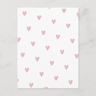 Cute Pink Little Hearts Love Card. Postcard