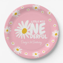 Cute Pink Little Miss ONEderful Daisy 1st Birthday