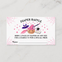 Cute Pink Little Pumpkin Baby Shower Diaper Raffle