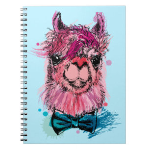 Cute Pink Llama Notebook